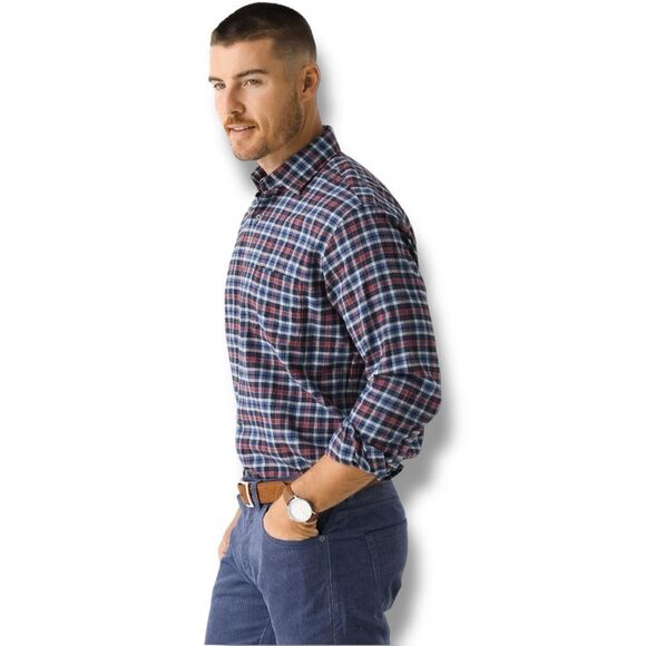 NWT Peter Millar Crown Men's Gander Cotton Sport Shirt Size Medium M Navy - Picture 4 of 7